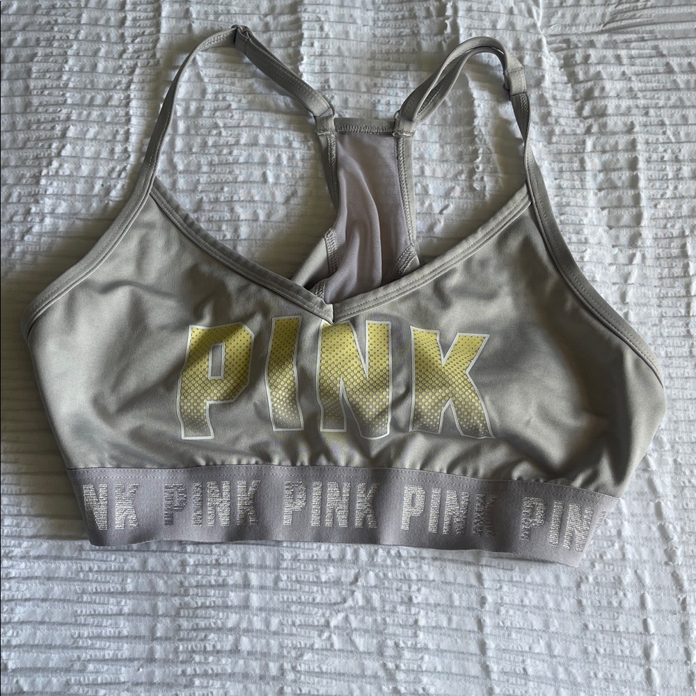 Active USA Black and White Sports Bra